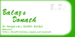 balazs donath business card